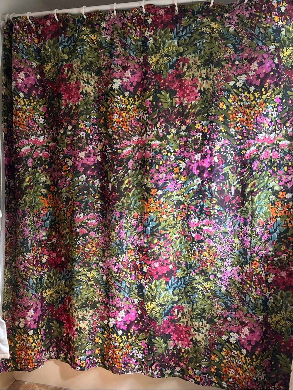 Levtex Home Basel Collection Cottagecore Boho Garden Floral Shower Curtain